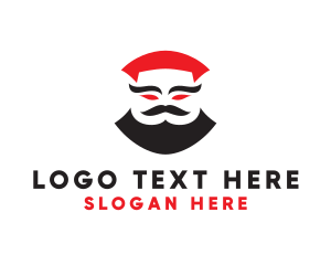 Application - Bearded Man Head logo design