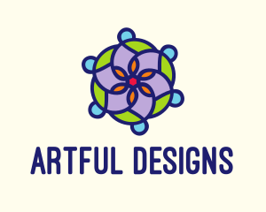 Moroccan Flower Tile  logo design