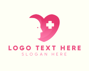 Cross - Mental Heart Psychology logo design