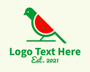 Fruit Stall - Bird Dove Watermelon logo design