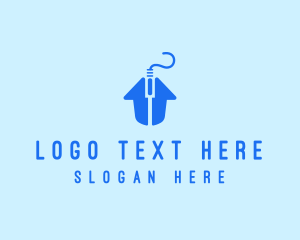 Virtual - Blue Home Click logo design