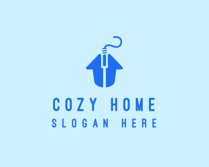Blue Home Click logo design
