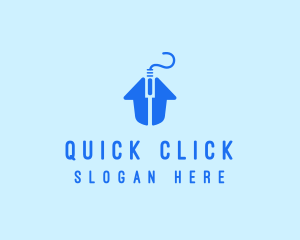 Click - Blue Home Click logo design