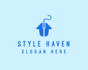 Shelter - Blue Home Click logo design