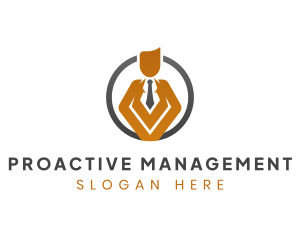 Management - Employer Manager Suit logo design