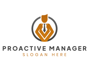 Manager - Employer Manager Suit logo design