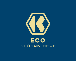 Hexagon Tech Letter K  Logo