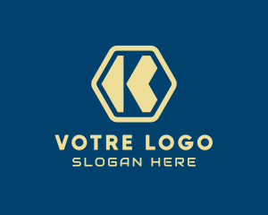 Hexagon Tech Letter K  Logo