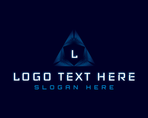 Pyramid AI Triangle logo design