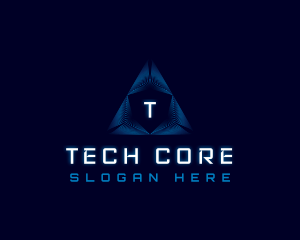 Pyramid AI Triangle logo design