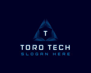 Pyramid AI Triangle logo design