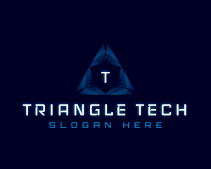 Pyramid AI Triangle logo design