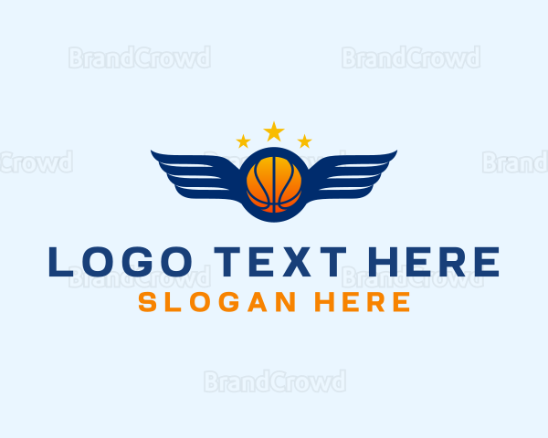 Basketball Varsity Wings Logo