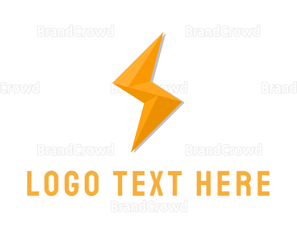 Geometric Lightning Bolt Logo