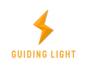 Geometric Lightning Bolt logo design