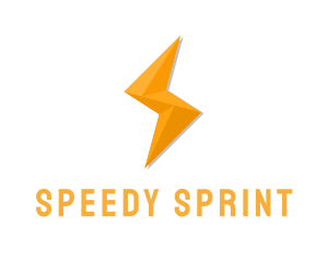 Sprint - Geometric Lightning Bolt logo design