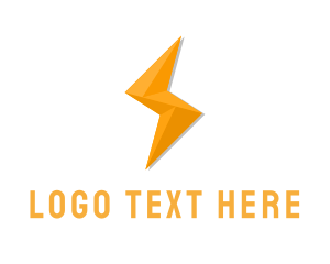 Electric - Geometric Lightning Bolt logo design