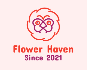 Flower Butterfly Garden logo design