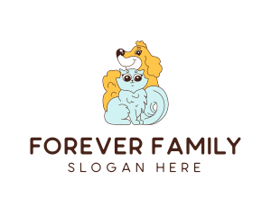 Adoption - Dog Cat Pet Grooming logo design