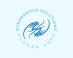 Blue Hand Letter S logo design