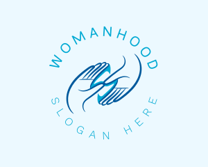 Humanitarian - Blue Hand Letter S logo design