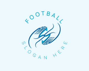 Humanitarian - Blue Hand Letter S logo design