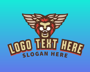 Gaming - Wild Lion Wings Animal Gaming logo design