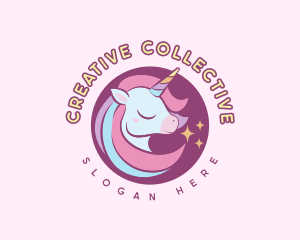 Cute Unicorn Toy logo design