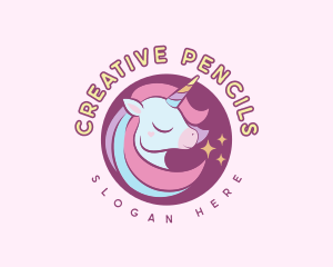 Cute Unicorn Toy logo design