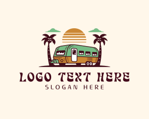Vacation - Caravan Camping Vacation logo design