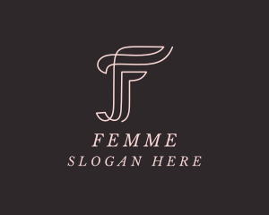 Feminine Boutique Letter F logo design