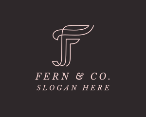 Feminine Boutique Letter F logo design