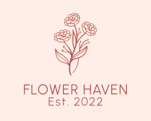 Botanical Flower Arrangement logo design