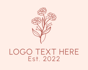 Aesthetic - Botanical Flower Arrangement logo design