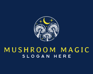 Mushroom - Mushroom Night Sky logo design
