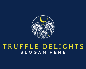 Truffle - Mushroom Night Sky logo design