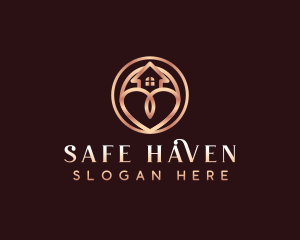 Shelter - Heart Home Shelter logo design