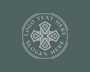 Preaching - Religious Christian Cross logo design