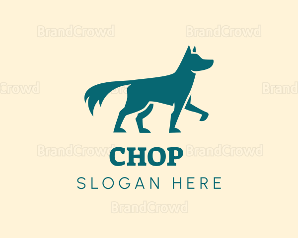Dog Silhouette Pointing Logo