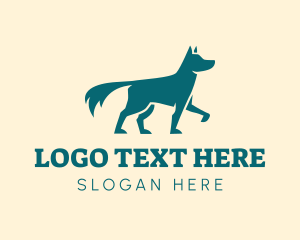 Dog - Dog Silhouette Pointing logo design