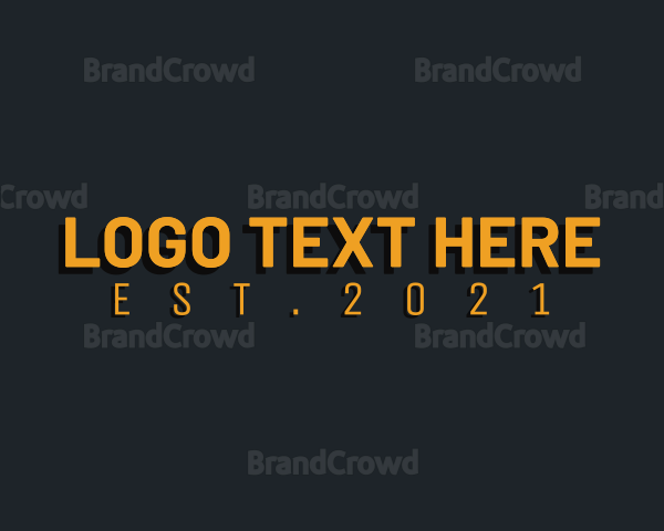 Generic Yellow Text Wordmark Logo
