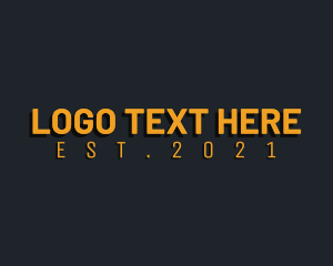 Bar - Generic Yellow Text Wordmark logo design