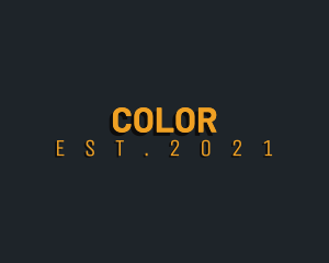 Generic Yellow Text Wordmark  Logo