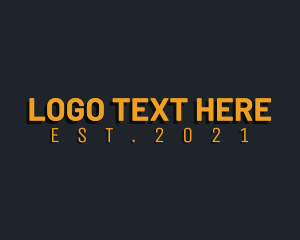 Text - Generic Yellow Text Wordmark logo design