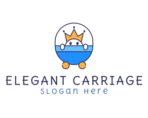 Carriage - Crown Cute Boy logo design