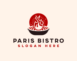 Flame Grill BBQ logo design