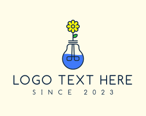 Light - Flower Bulb Vase logo design