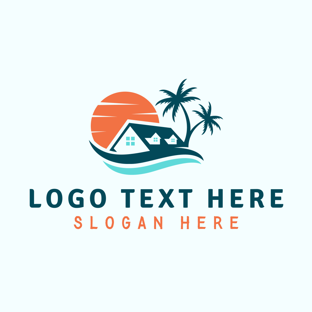 Beach Home Sunset Logo | BrandCrowd Logo Maker