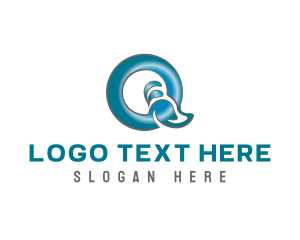 Fiberglass - Paint Brush Media Letter Q logo design
