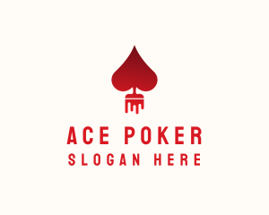 Poker - Poker Heart Paint logo design